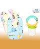 The Cheeky Kidzz Baby Food Feeder Silcone Fruit Vegetable Nibbler Rattle Soother Teether With 3 Cotton Feeding Bibs(MULTI-COLOR)