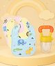 The Cheeky Kidzz Baby Food Feeder Star Silcone Fruit Vegetable Nibbler Rattle Soother Teether With 3 Cotton Feeding Bibs(YELLOW)