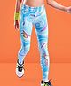Pine Active Full Length Super Stretch Leggings Marble Print - Light Blue