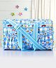 Multipurpose Diaper Bag Happy Day Square Print With PVC Material-Blue