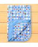 Baby Diaper Changing Waterproof Large Size Mat Happy Day Square Print With PVC Material -Blue