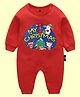The Peppy Tend 100% Cotton Christmas Theme Full Sleeves My 1st Christmas Text Printed Romper - Red