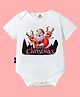 The Peppy Tend Christmas Theme 100% Cotton Half Sleeves Merry Christmas Text Printed Onesie - White