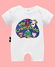 The Peppy Tend Christmas Theme 100% Cotton Half Sleeves My 1st Christmas Text Printed Romper - White