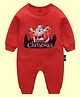 The Peppy Tend 100% Cotton Christmas Theme Full Sleeves Merry Christmas Text Printed Romper - Red