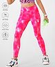 Pine Active Full Length Super Stretch Tie & Dye Leggings - Dark Pink