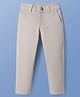 Pine Kids Cotton Elastane Woven Full Length Solid Trouser - Beige