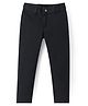 Pine Kids Cotton Elastane Full Length Solid Color Trouser - Black