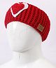 Funkrafts Wollen Heart Designed Handmade Ear Muffs - Red