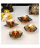 Amaya Decors Brass Etching Gold Dia Set of 4