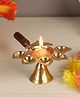 Amaya Decors Brass Panch Aarti with Wooden Handle