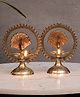 Amaya Decors Peacock Brass Kerela Deepak Set of 2