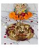 Amaya Decors Purple & Gold Bras Pooja Thali