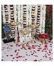 Amaya Decors Gold Metal Detachbale Suflower Urli with Stand Set of 3