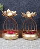 Amaya Decors Gold Urli Bowl with Flower Set of 2