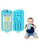 FunBlast Dino Remote Shaped Silicone Teether Toy for Babies Pack of 1 Blue