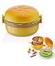 FunBlast Burger Shape Lunch Box with Spoon and Fork  Pack of 1 Multicolor