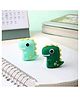 COMERCIO Cute Dinosaur Cartoon Shaped Silicone Pencil Sharpener for Kids (Pack of 2) - Multicolor