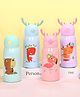 Schoolish Sipper Water Bottle for Kids | Bottle Holder with Carry Strip to Hang | Two Caps | Stainless Steel | Vacuum Insulated Double Walled Themo Flask Hot and Cold Water  Pack of 1 Color May Vary - 550 ml