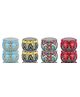 iKalaa Candle Tins with Lids- 8pc 4.4oz Candle Containers Candle Jars Metal Storage Box for Candle Making Kit DIY Arts Crafts Storage (Each Design 2)