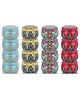 iKalaa Candle Tins with Lids- 12pc 4.4oz Candle Containers Candle Jars Metal Storage Box for Candle Making Kit DIY Arts Crafts Storage (Each Design 3)