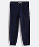 Campana Cotton Elastane Solid Jogger Pant - Navy