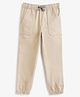 Campana Cotton Elastane Solid Jogger Pant - Beige