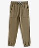 Campana Cotton Elastane Solid Jogger Pant - Military Green