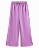 Campana Cotton Terry Solid Wide Track Pant - Purple