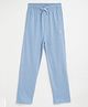 Campana Cotton Terry Solid Straight Track Pant - Light Blue