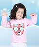 BownBee Full Sleeves Animal Printed Sweatshirt - Pink