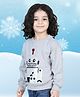 BownBee Full Sleeves Reversible Sequin Work Embellished Sweatshirt - Grey