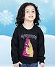 BownBee Full Sleeves Reversible Sequin Work Embellished Sweatshirt - Black