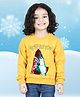 BownBee Full Sleeves Reversible Sequin Work Embellished Sweatshirt - Yellow