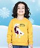 BownBee Full Sleeves Reversible Sequin Work Sweatshirt - Yellow