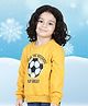 BownBee Full Sleeves Reversible Sequin Work Sweatshirt - Yellow