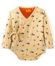 Totle Cotton Full Sleeves Panda Printed Onesie - Beige