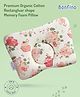 Bonfino Premium Cotton Rectangluar Shape Memory Foam Pillow  Cupcake Print - Pink and White