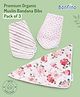 Bonfino Premium Organic Muslin Bandana Bibs Cupcake Print - Pink & White