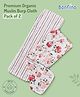 Bonfino Organic Muslin Burp Cloth Cupcake Print set of 2 - Pink & White