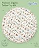 Bonfino Cotton Round Mat African Safari Print - Green & White