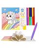 Bunie Unicorn Theme Coloring Book with 6 Pcs Double Sided Sketch Markers