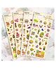 Bunie Bird & Plant Theme 3D Kawaii Stickers Set  4 Sheets Multicolor