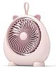 Bunie Cute Design Rechargeable Portable Desktop Fan  Pink