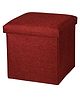 Bunie Foldable Ottoman Storage Box with Seat Cushion  Red