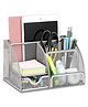 Bunie Metal Desk Organizer with 7 Compartments for Home Office - Silver
