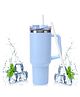 Bunie 1200 ml Tumbler with Lid, Straw and Handle Design  Blue