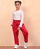 BIBA Cotton Full Bell Sleeves Bird Embroidered Floral Applique Detailed & Printed Top & Pant Set - Beige