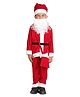 Itsmycostume Velvet Christmas Theme Full Sleeves Santa Claus Costume Set - Red