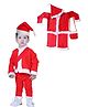 Itsmycostume Christmas Theme Velvet Full Sleeves Santa Claus Costume Set - Red
